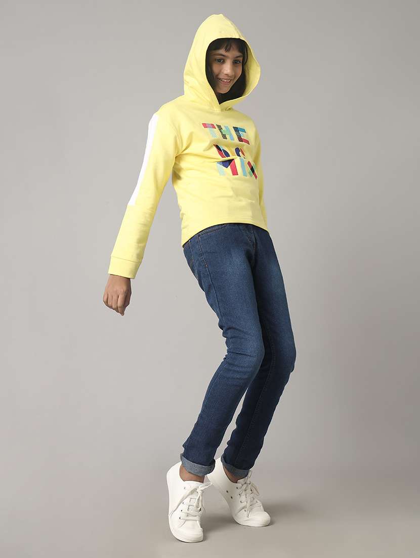 girls printed long sleeve hooded sweatshirt - 22240524 -  Standard Image - 4