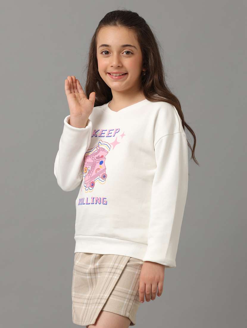 girls printed long sleeve sweatshirt - 22240527 -  Standard Image - 1