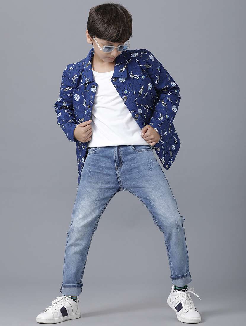 boys printed long sleeve quilted jacket - 22240530 -  Standard Image - 4