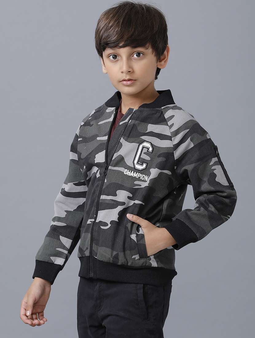 boys printed long sleeve bomber jacket - 22240531 -  Standard Image - 1