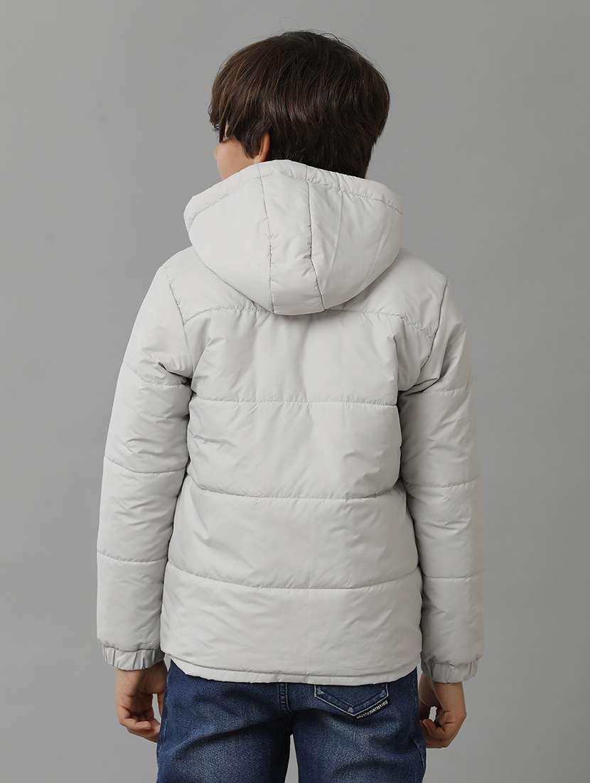 boys long sleeve quilted hooded jacket - 22240541 -  Standard Image - 1
