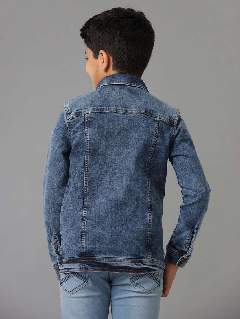 boys long sleeve regular denim jacket - 22240547 -  Standard Image - 1