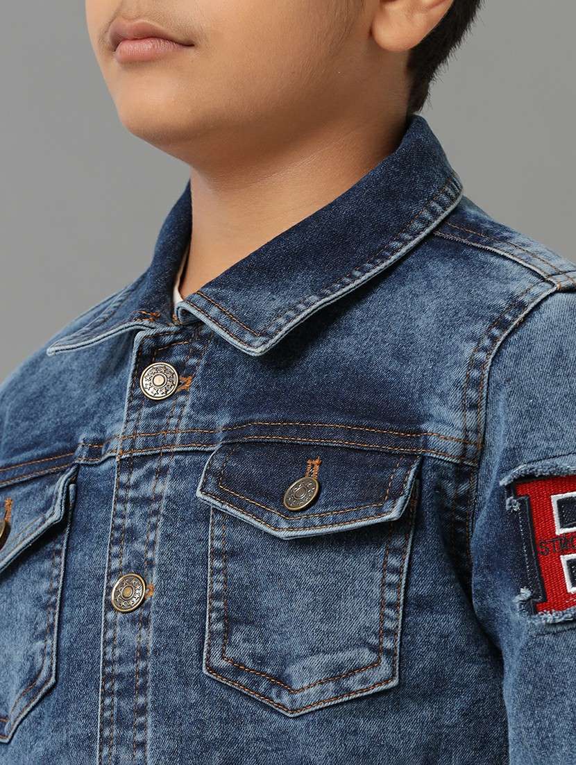 boys long sleeve regular denim jacket - 22240547 -  Standard Image - 4