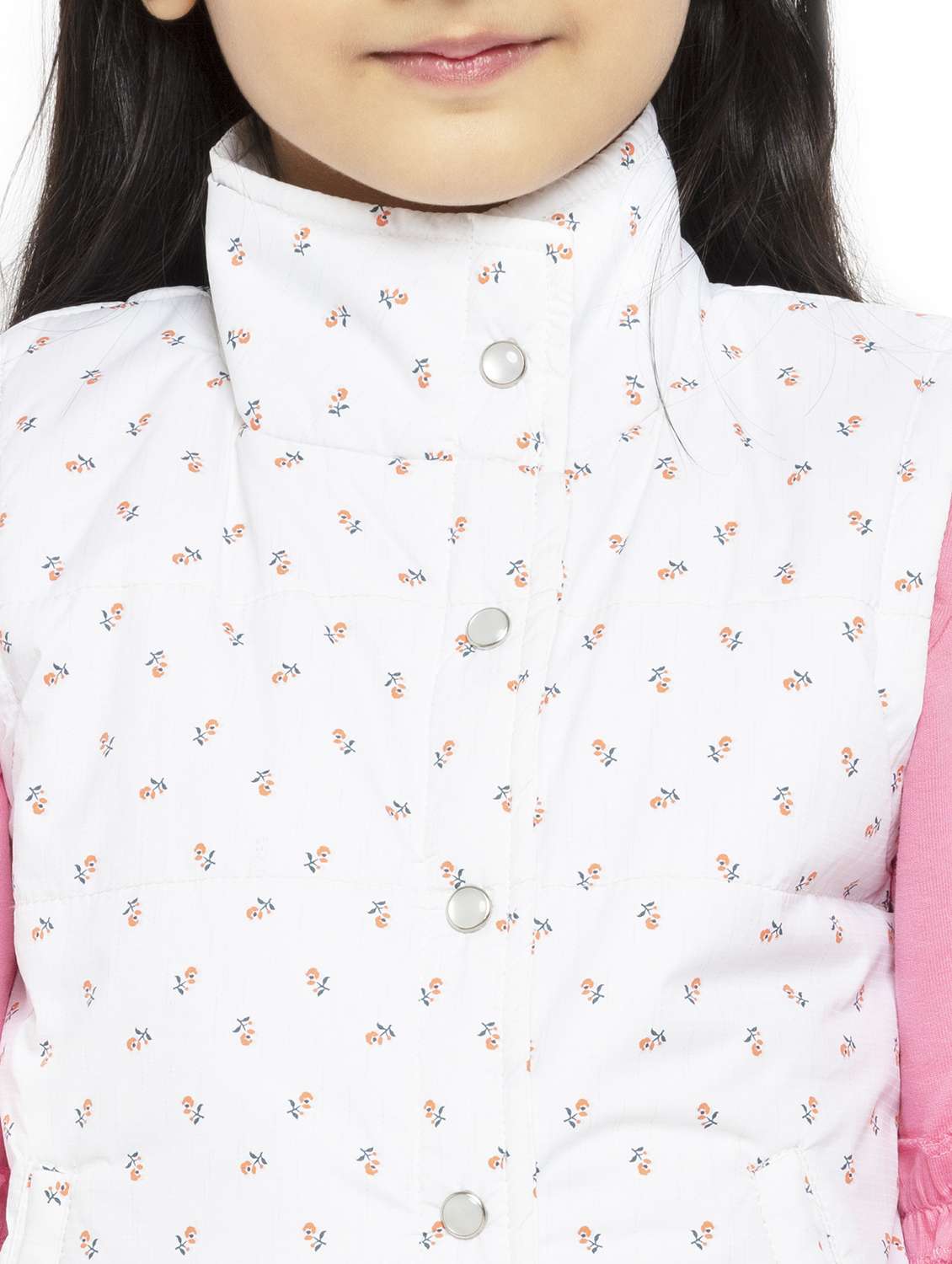 girls printed sleeveless quilted jacket - 22240560 -  Standard Image - 4