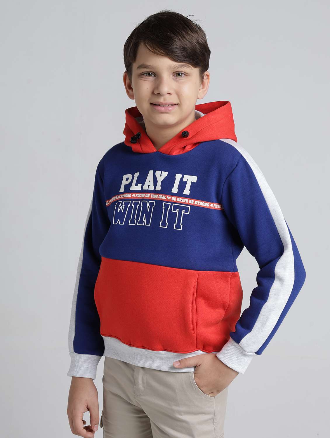 boys long sleeve hooded sweatshirt - 22240567 -  Standard Image - 1