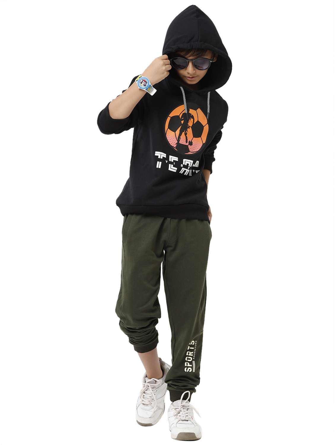 boys long sleeve hooded sweatshirt - 22240598 -  Standard Image - 4