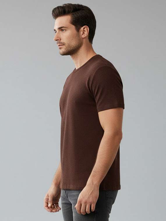 men self design short sleeve regular fit t-shirt - 22240640 -  Standard Image - 1