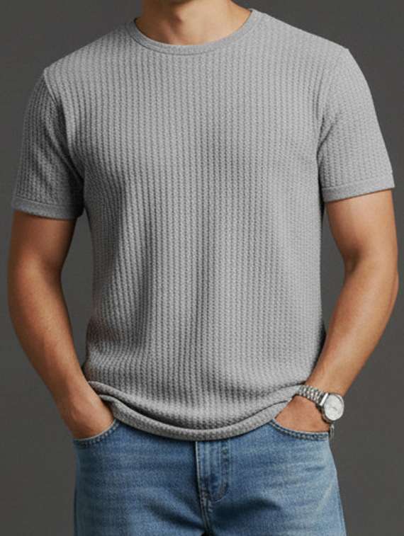 men self design short sleeve regular fit t-shirt - 22240641 -  Standard Image - 4