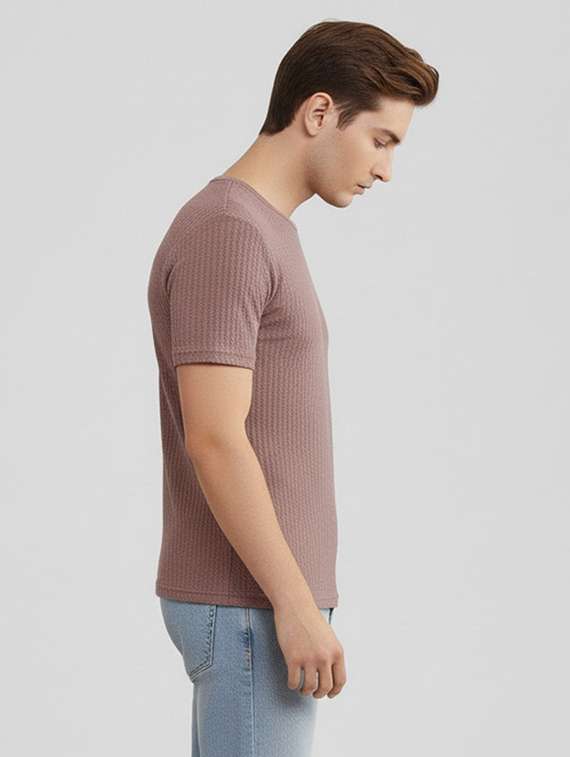 men self design short sleeve slim fit t-shirt - 22240643 -  Standard Image - 1