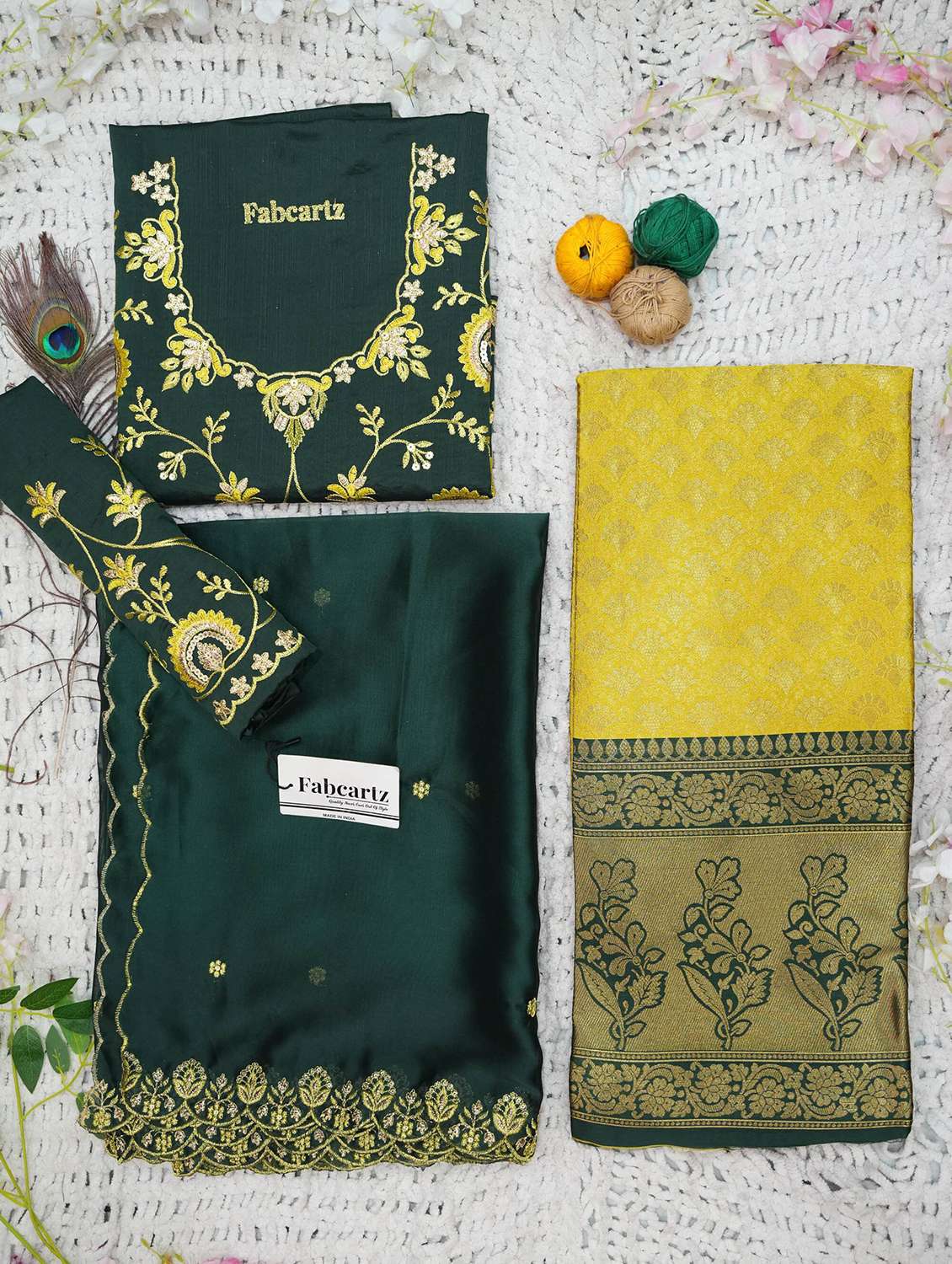 women self design south indian style unstitched lehenga choli - 22240674 -  Standard Image - 1