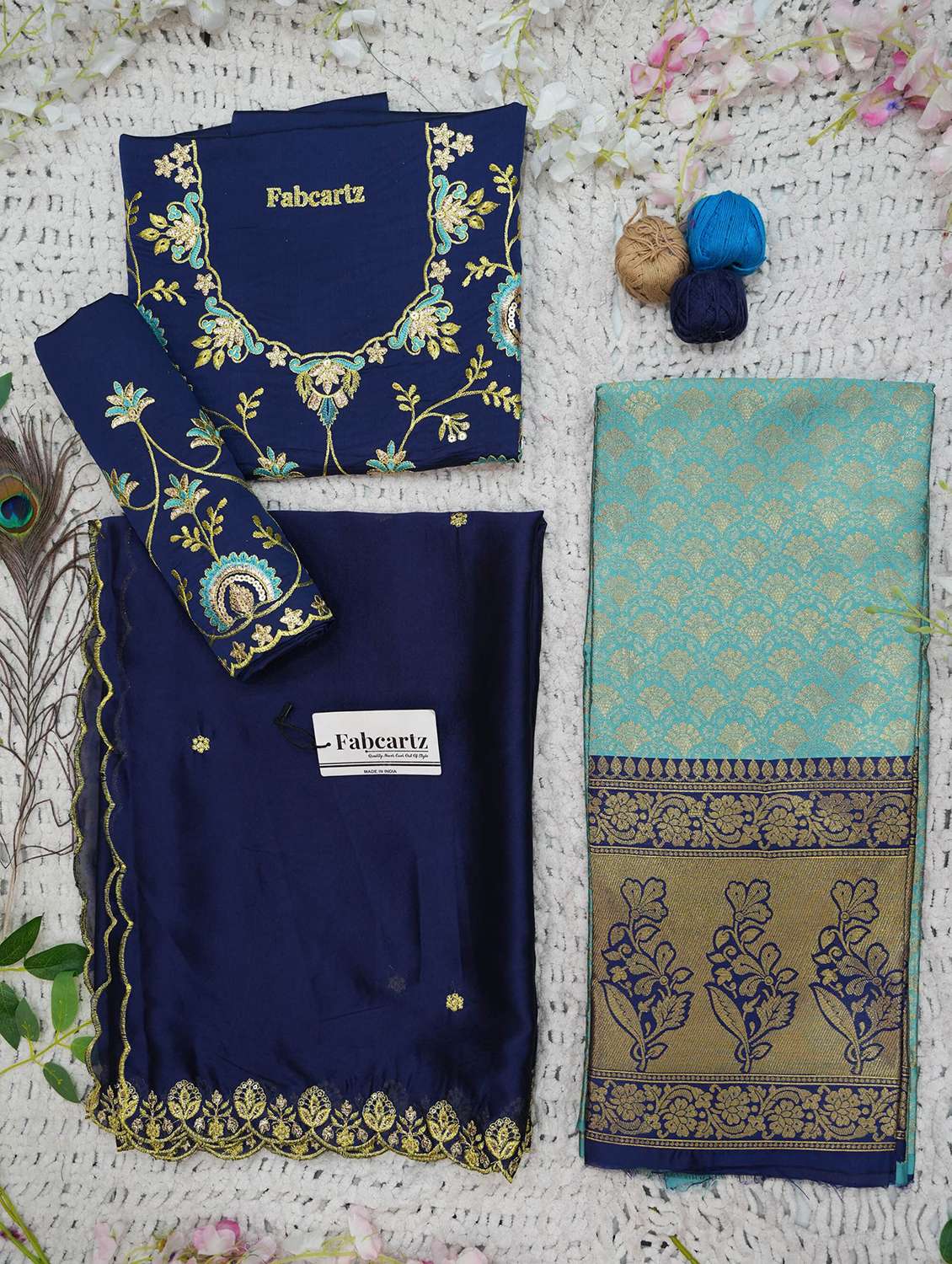 women self design south indian style unstitched lehenga choli - 22240675 -  Standard Image - 1