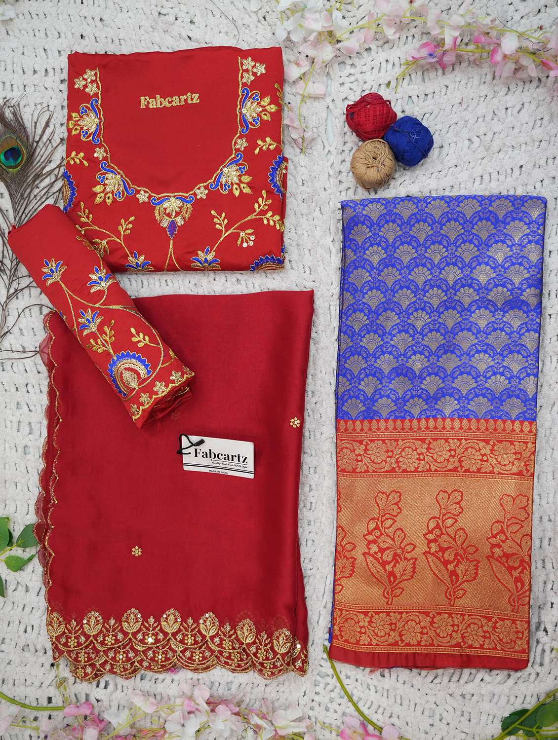 women self design south indian style unstitched lehenga choli - 22240676 -  Standard Image - 1