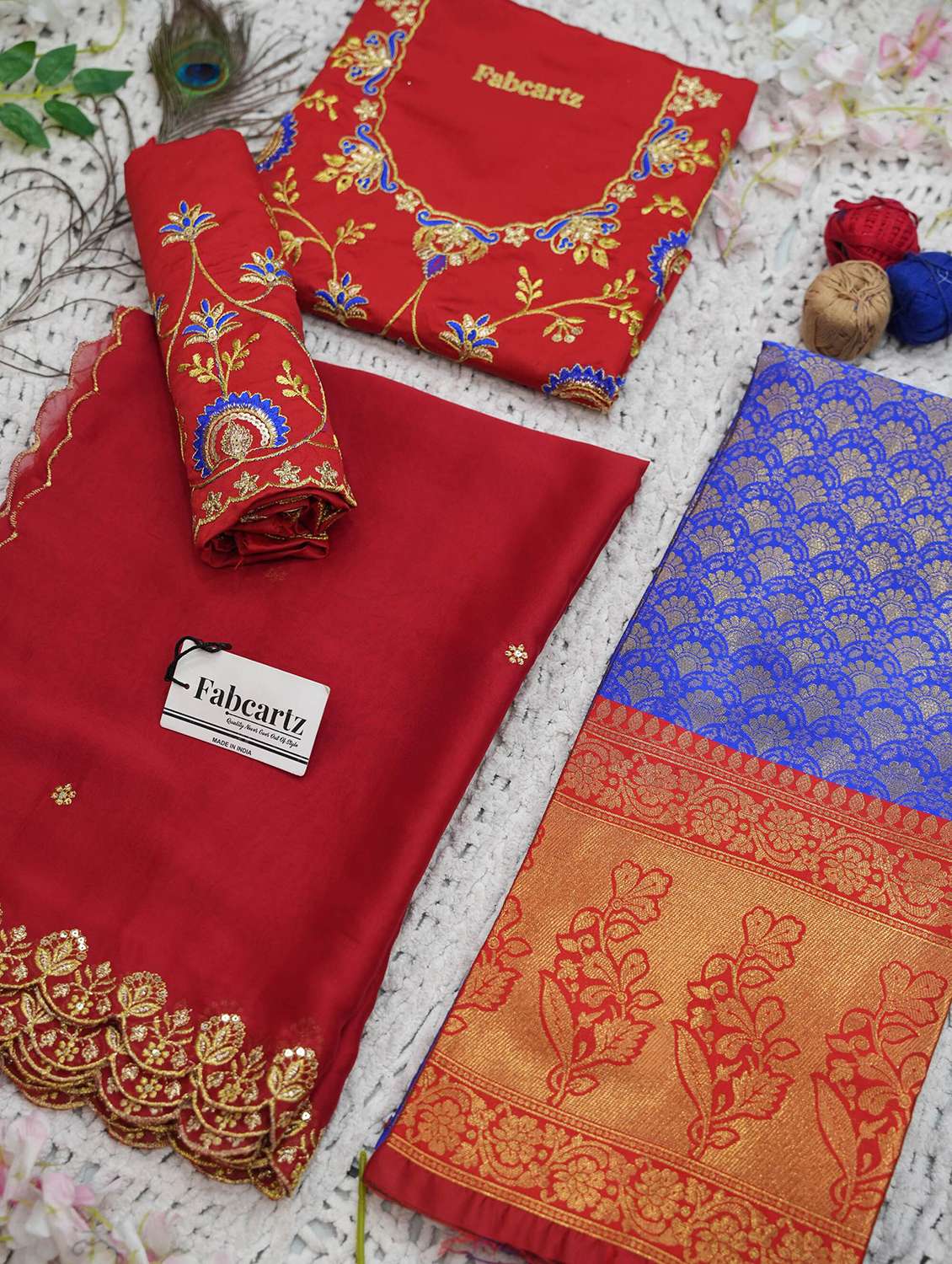 women self design south indian style unstitched lehenga choli - 22240676 -  Standard Image - 4