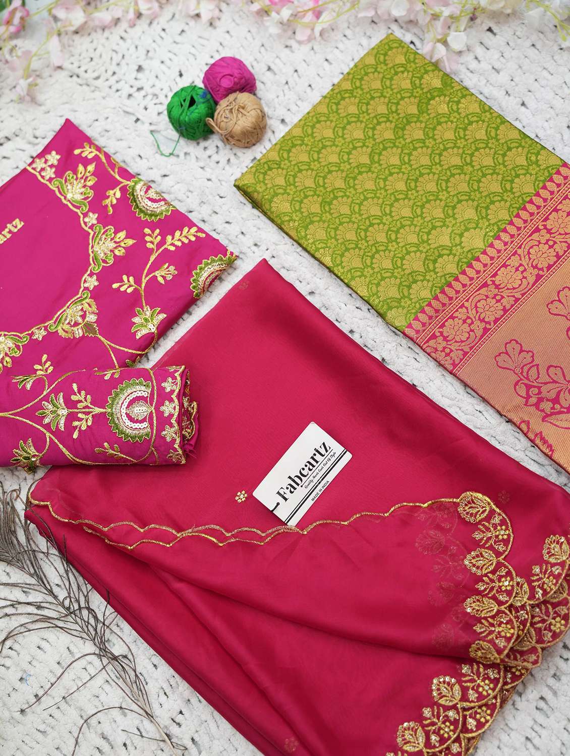 women self design south indian style unstitched lehenga choli - 22240677 -  Standard Image - 4