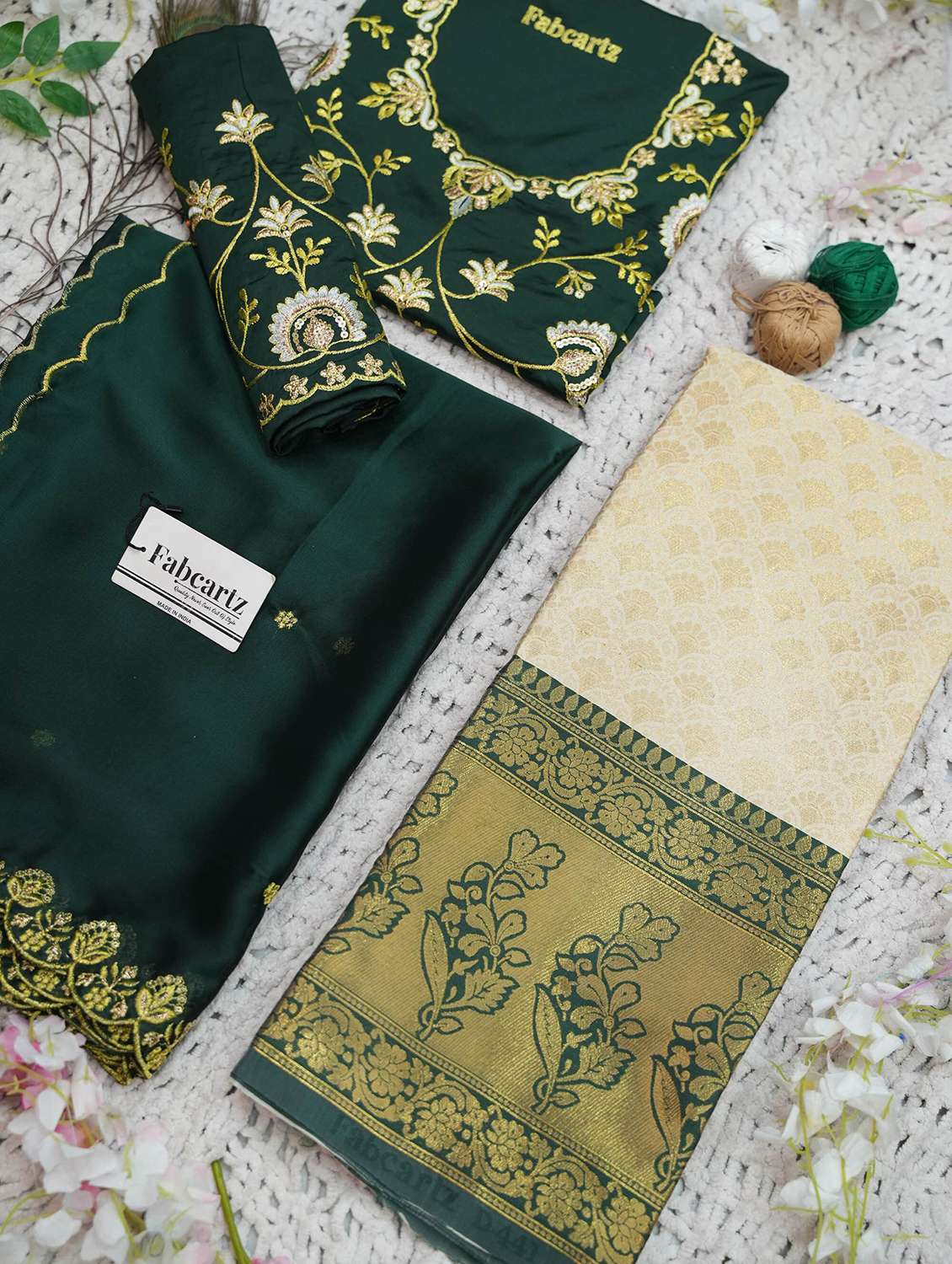 women self design south indian style unstitched lehenga choli - 22240678 -  Standard Image - 1