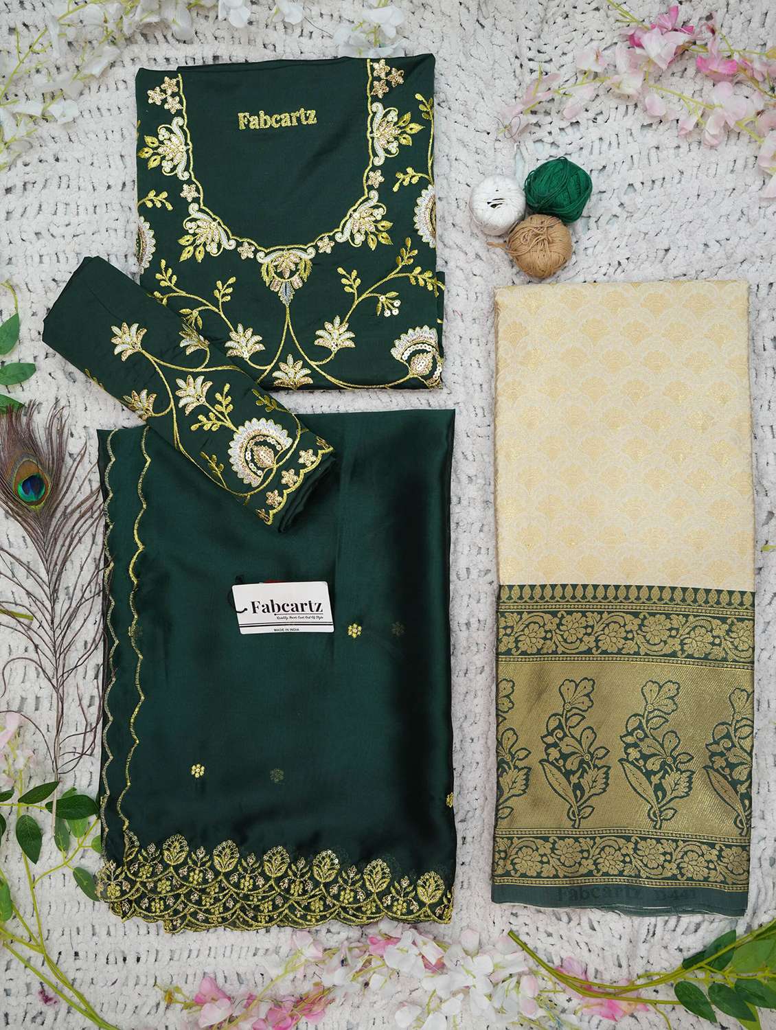 women self design south indian style unstitched lehenga choli - 22240678 -  Standard Image - 4