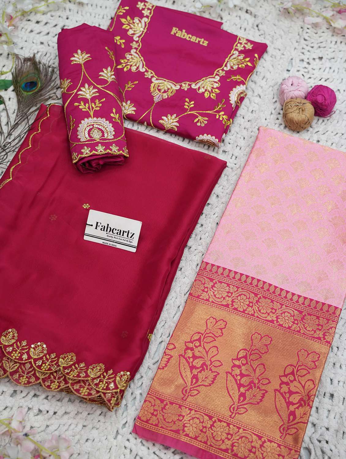 women self design south indian style unstitched lehenga choli - 22240679 -  Standard Image - 1