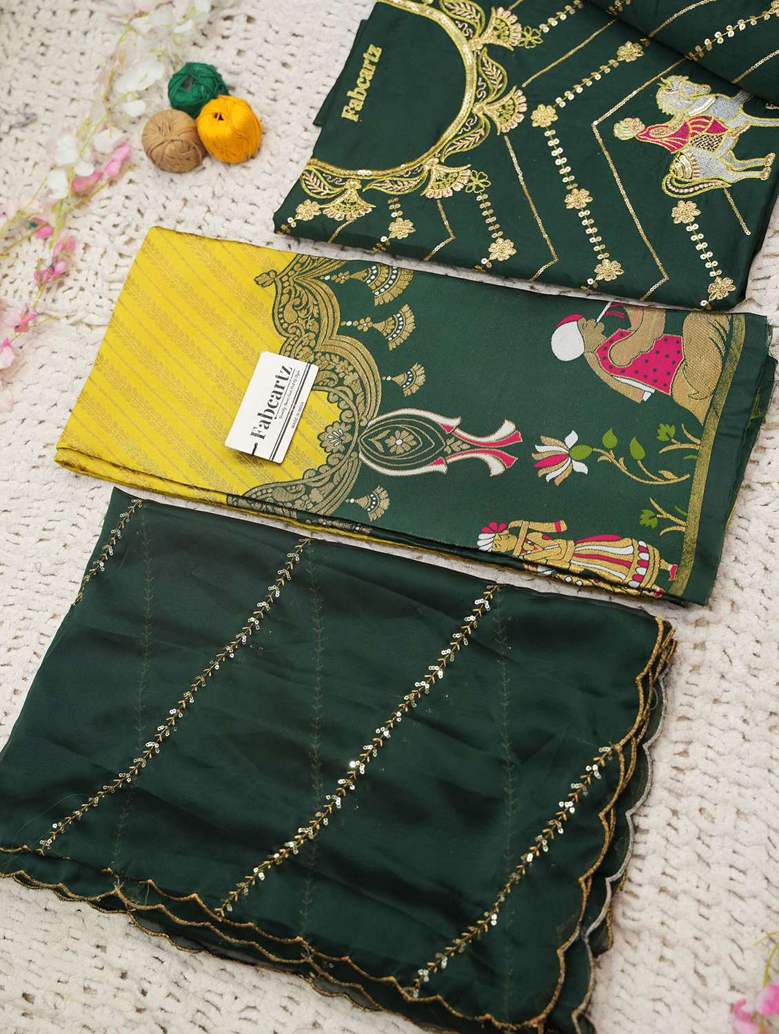 women self design south indian style unstitched lehenga choli - 22240680 -  Standard Image - 1