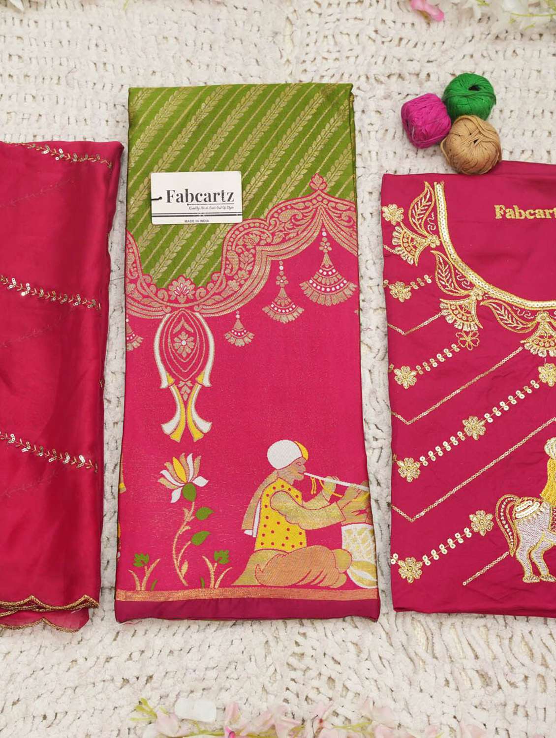 women self design south indian style unstitched lehenga choli - 22240683 -  Standard Image - 4