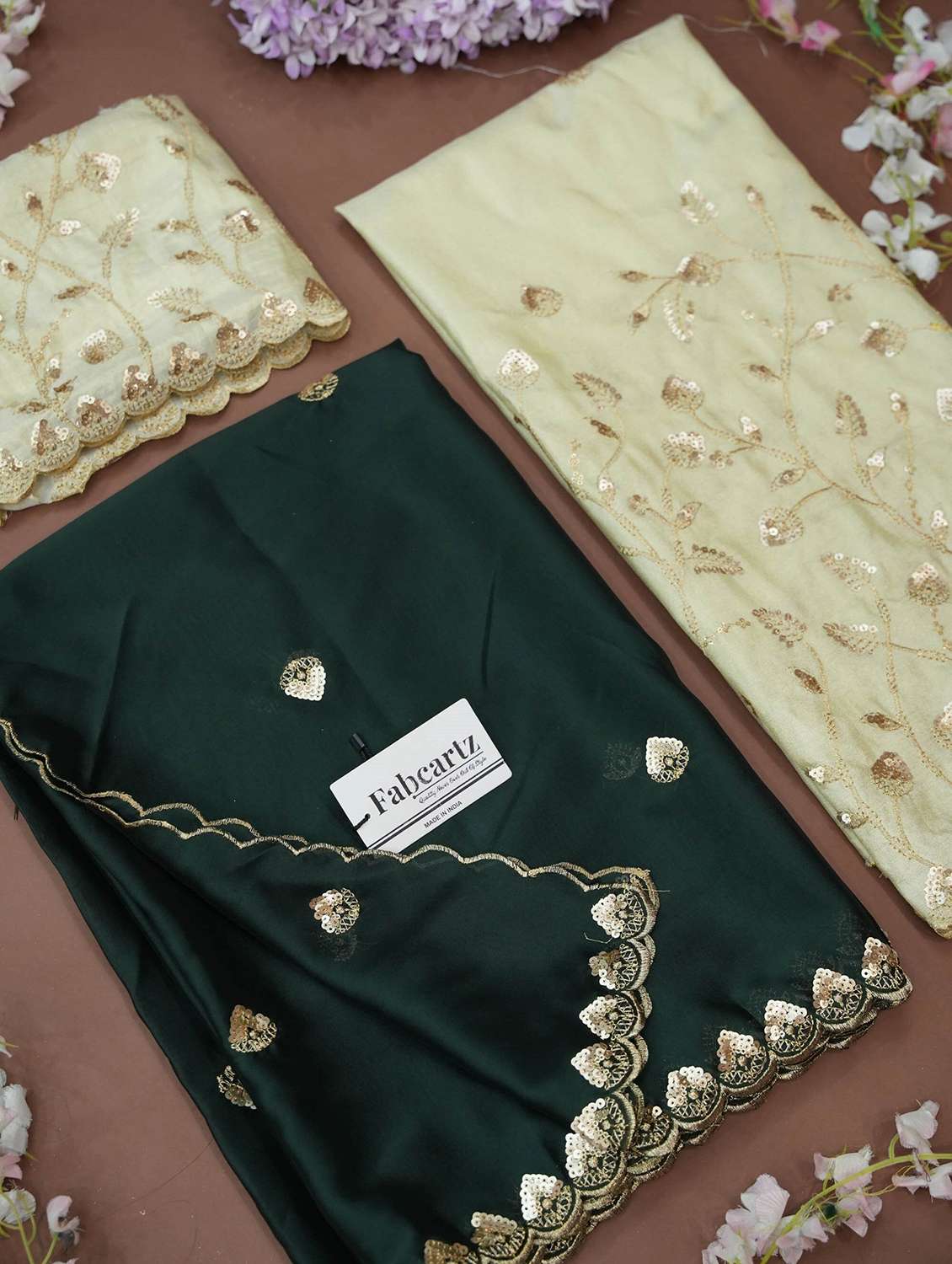 women solid with work unstitched lehenga choli - 22240696 -  Standard Image - 4