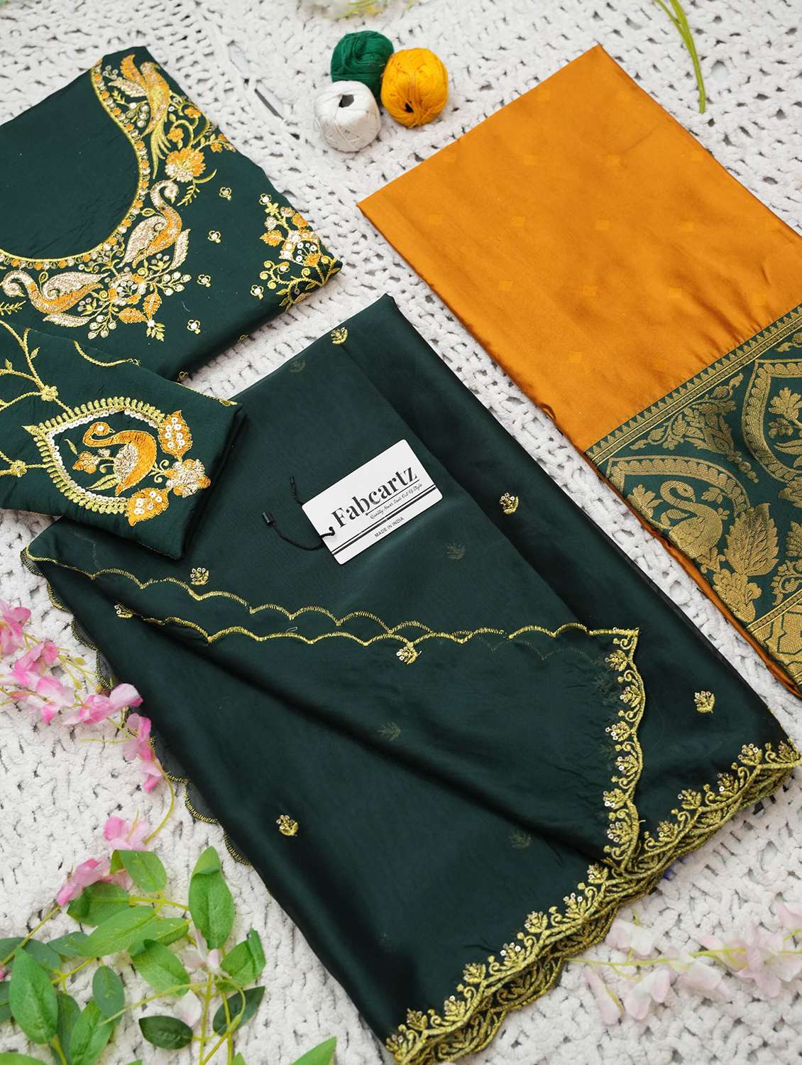 women self design south indian style unstitched lehenga choli - 22240699 -  Standard Image - 4