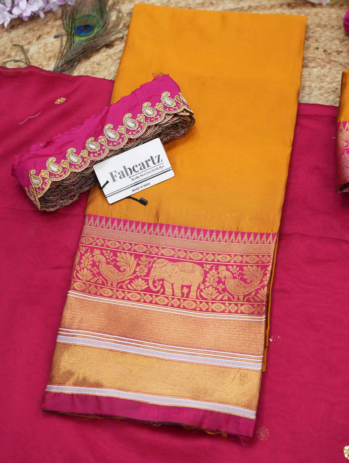 women self design south indian style unstitched lehenga choli - 22240702 -  Standard Image - 1