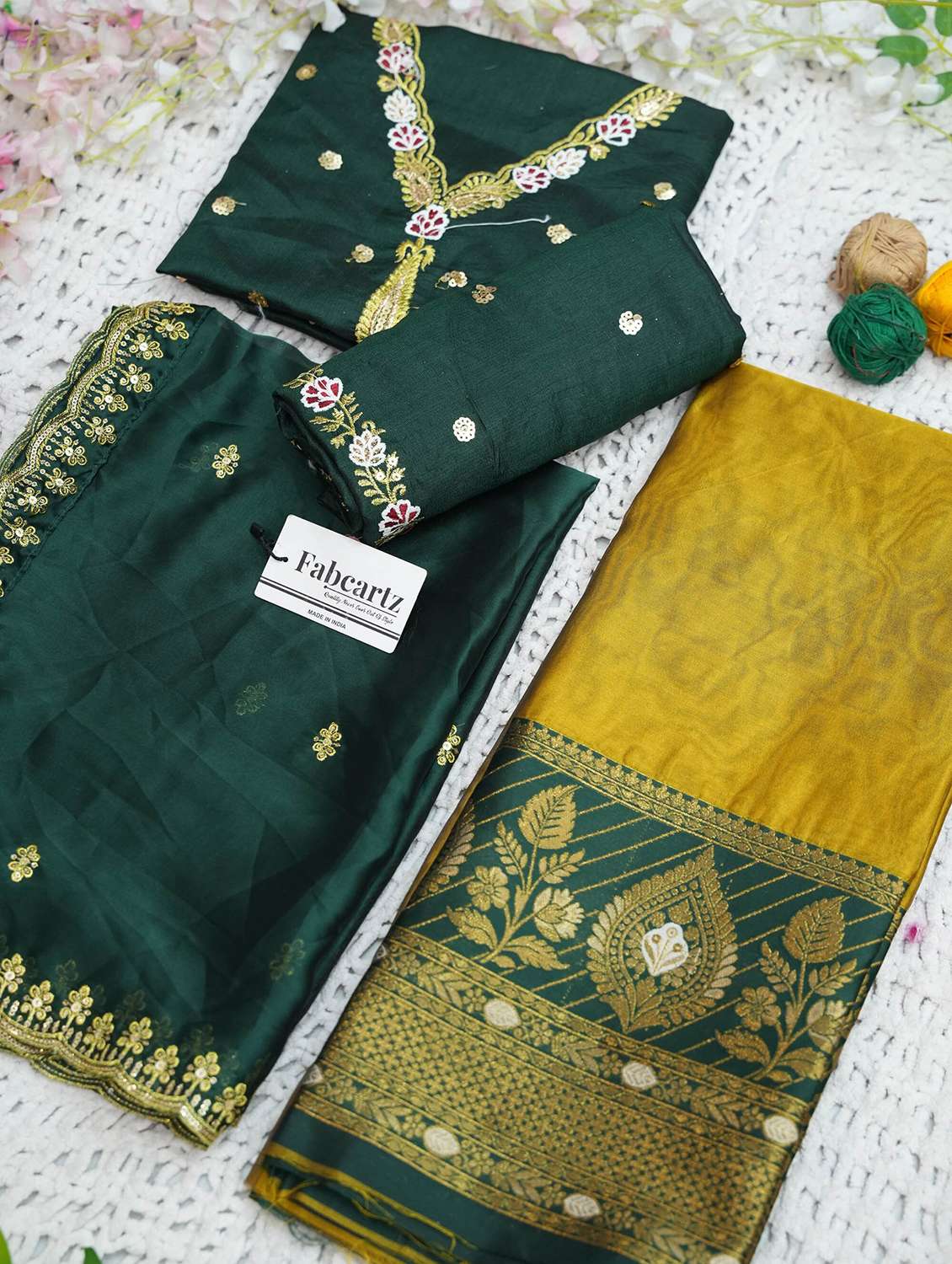 women self design south indian style unstitched lehenga choli - 22240703 -  Standard Image - 1