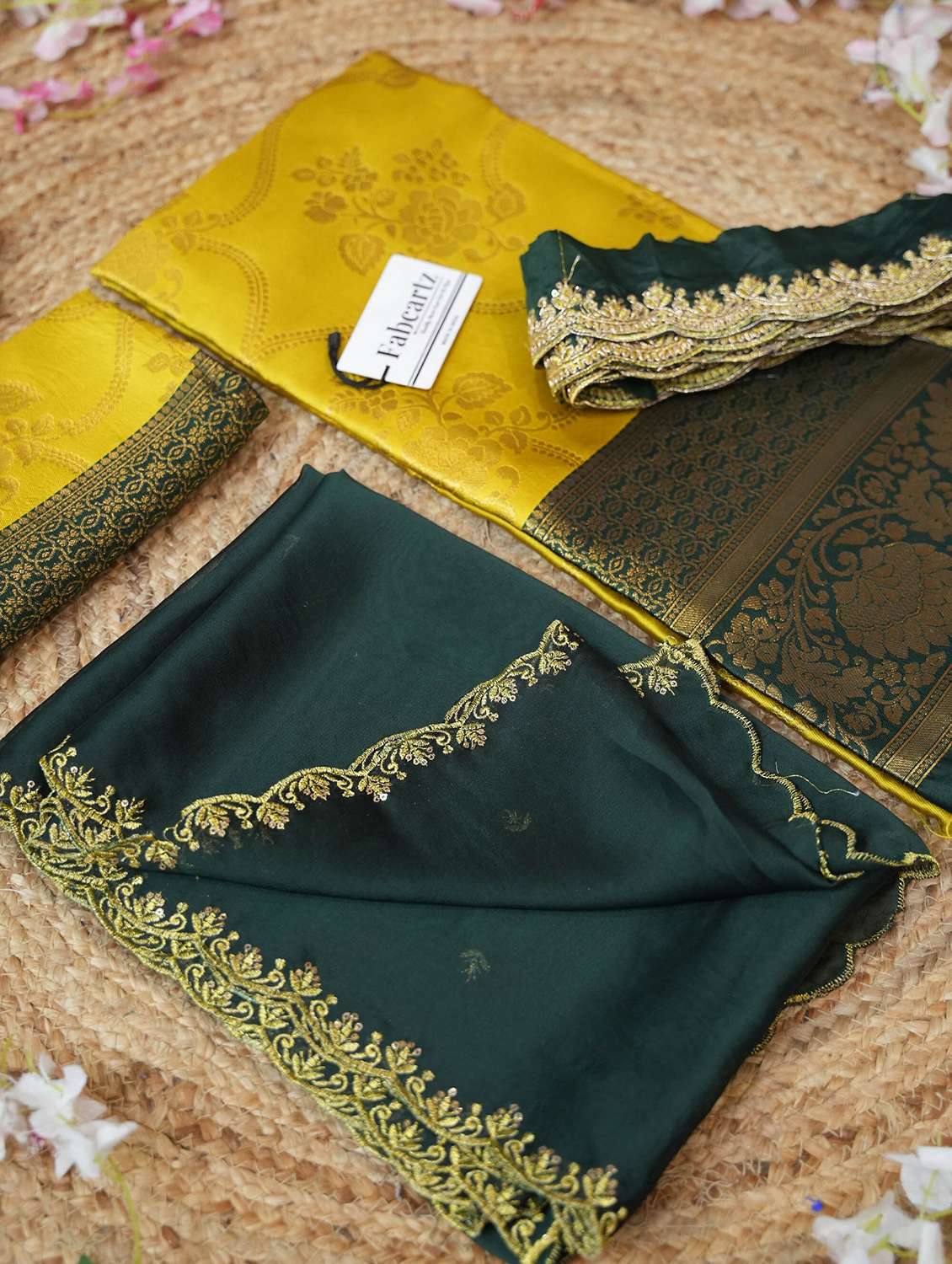 women self design south indian style unstitched lehenga choli - 22240708 -  Standard Image - 1