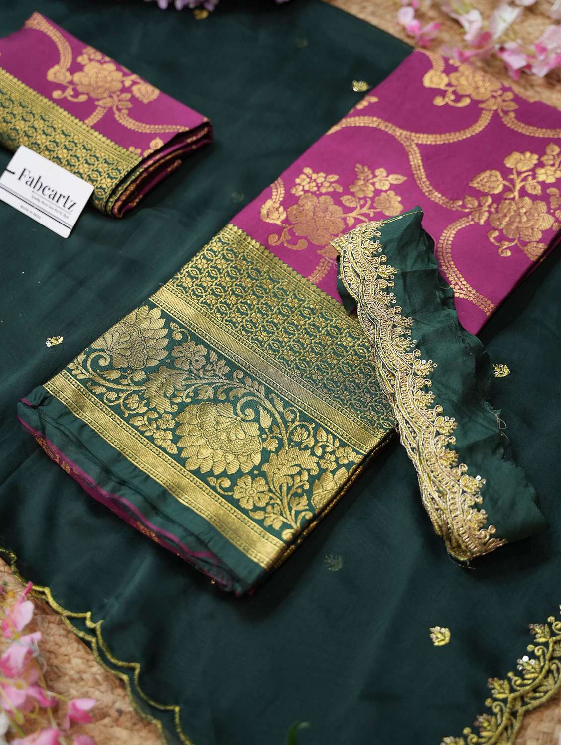 women self design south indian style unstitched lehenga choli - 22240709 -  Standard Image - 4