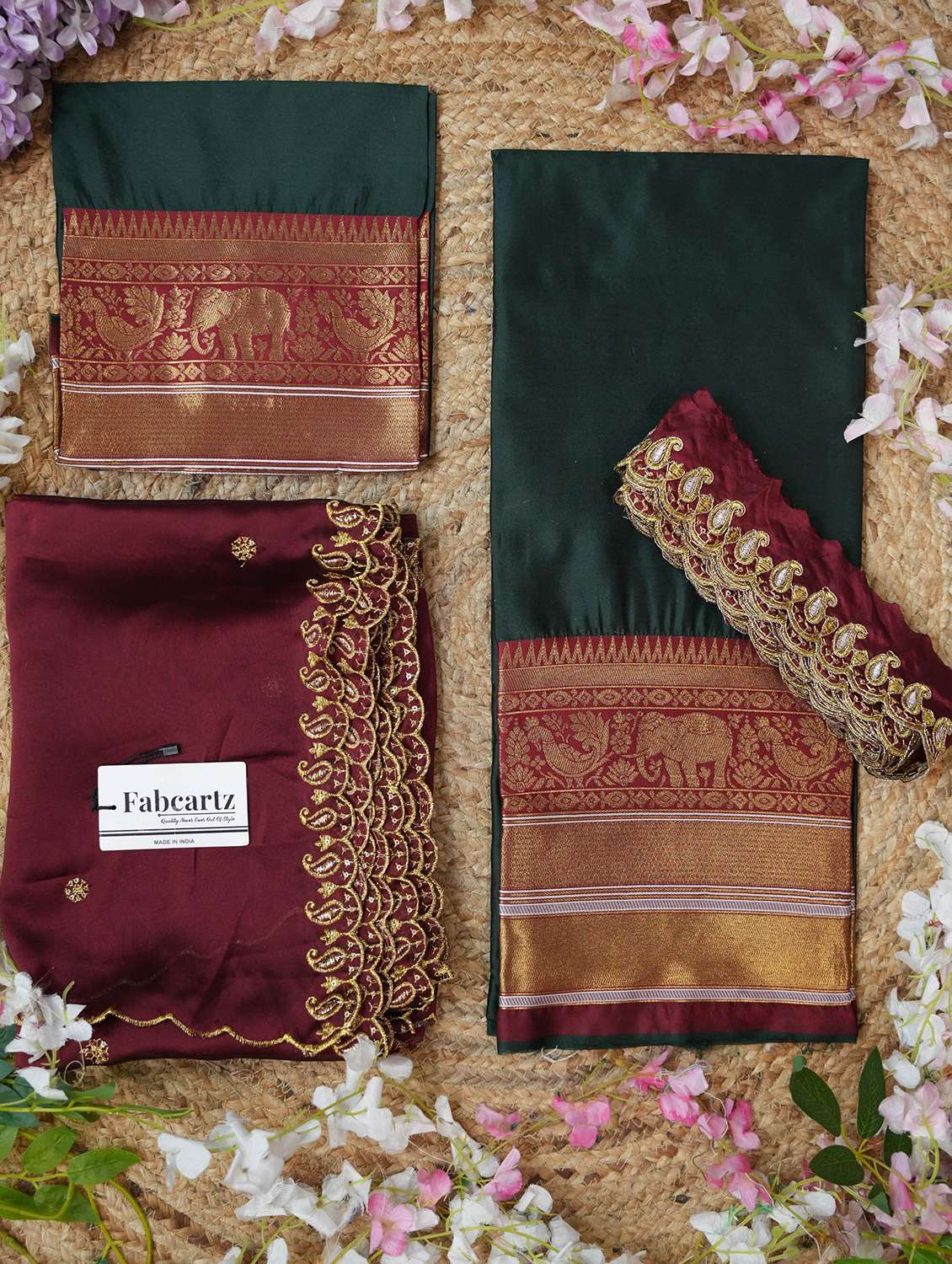 women self design south indian style unstitched lehenga choli - 22240717 -  Standard Image - 1