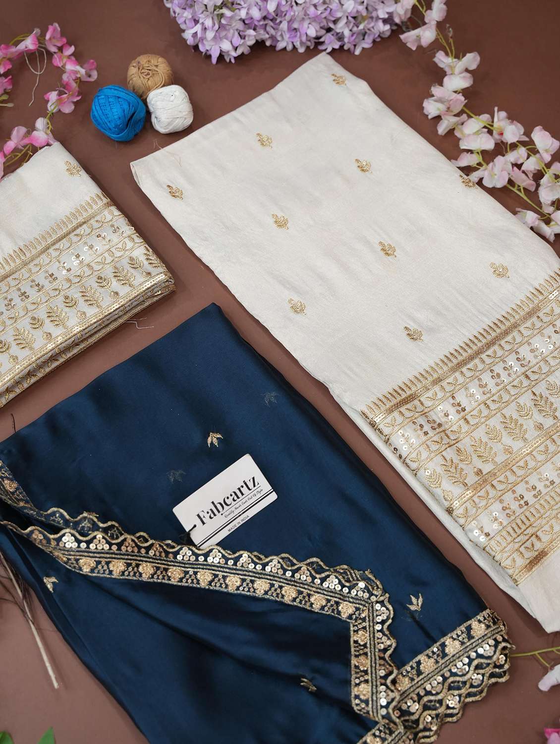 women solid with work unstitched lehenga choli - 22240721 -  Standard Image - 1