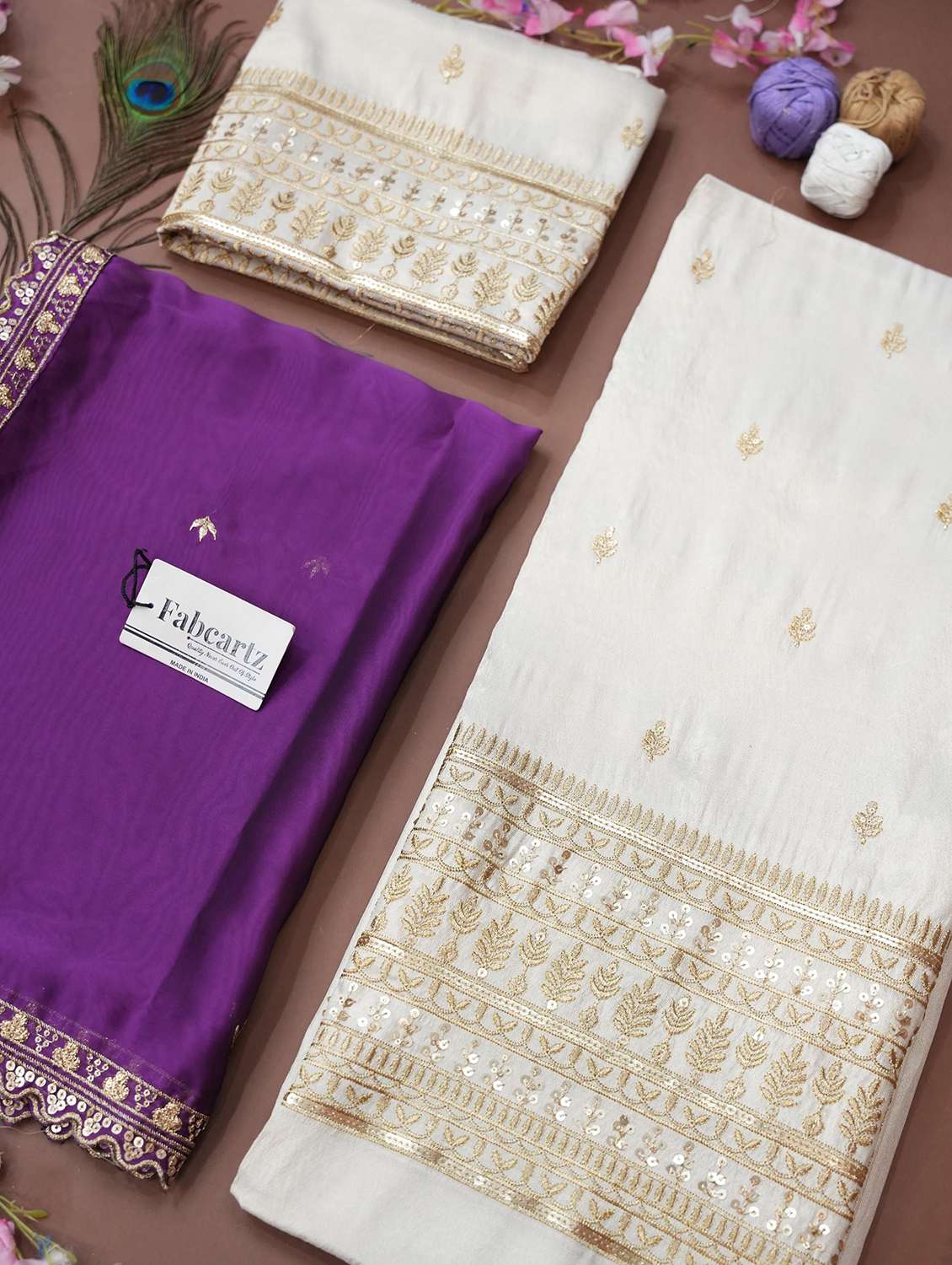 women solid with work unstitched lehenga choli - 22240723 -  Standard Image - 1