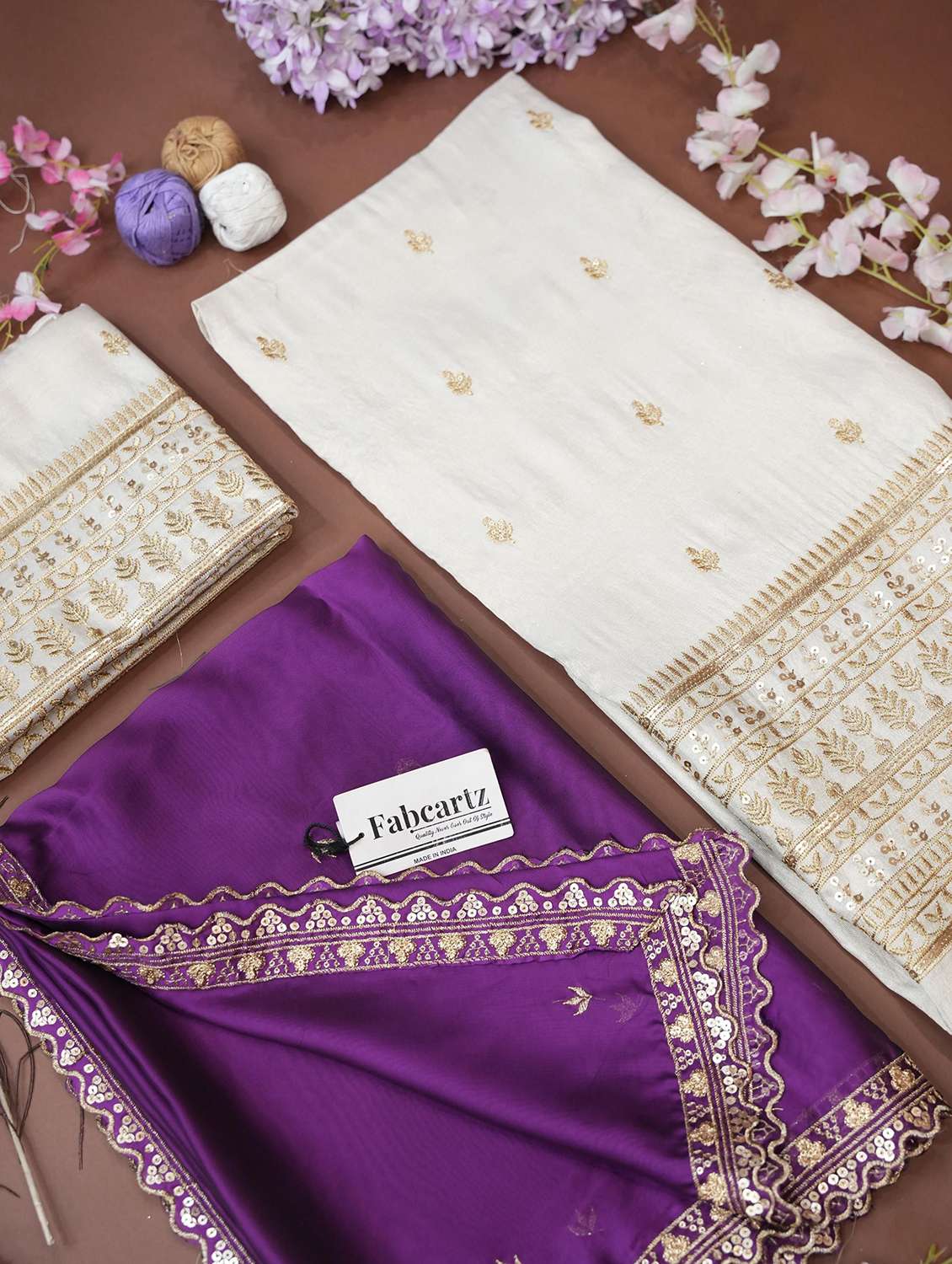 women solid with work unstitched lehenga choli - 22240723 -  Standard Image - 4