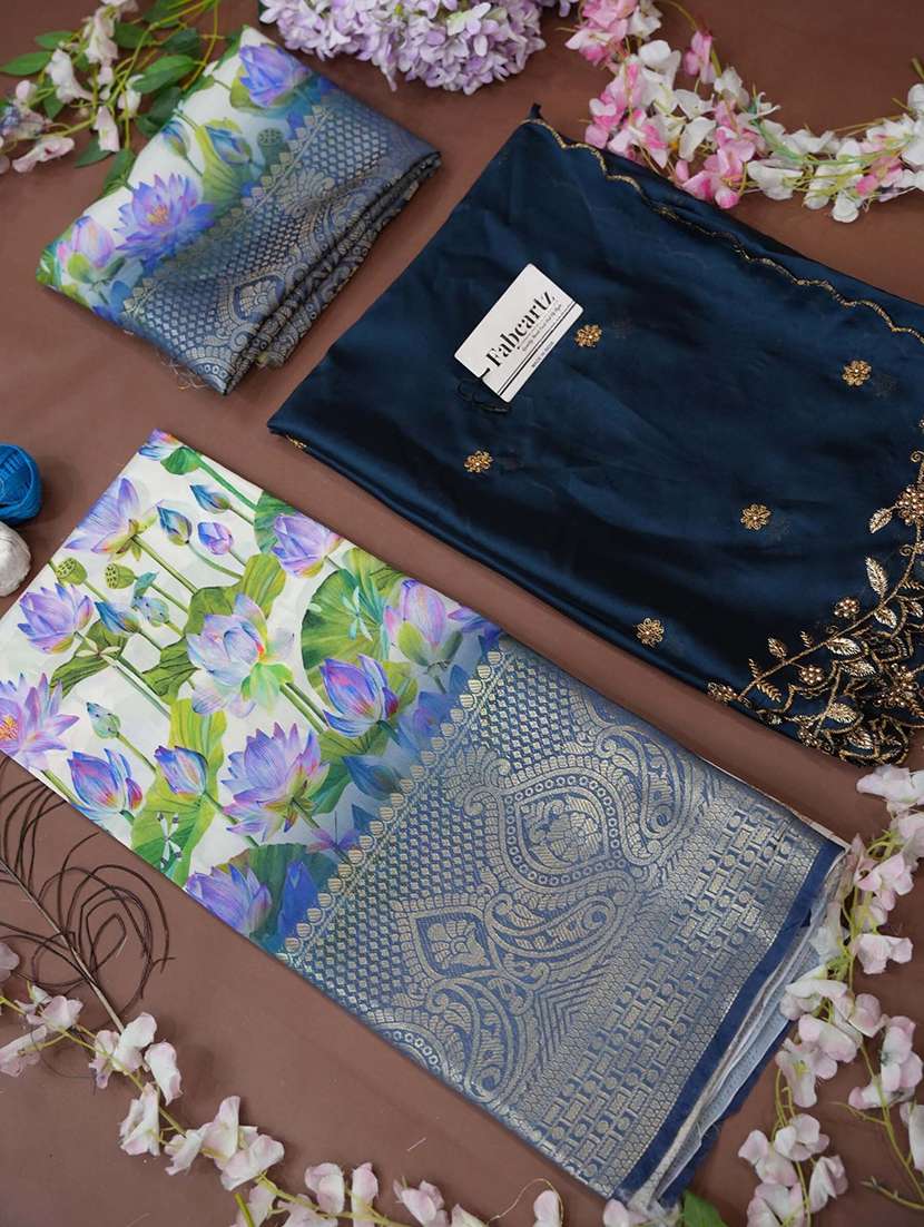 women floral south indian style unstitched lehenga choli - 22240726 -  Standard Image - 4