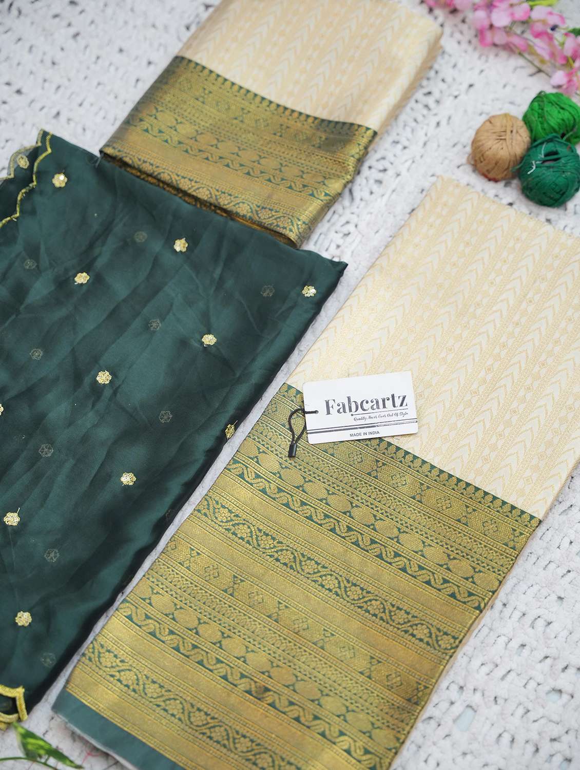 women self design south indian style unstitched lehenga choli - 22240739 -  Standard Image - 4