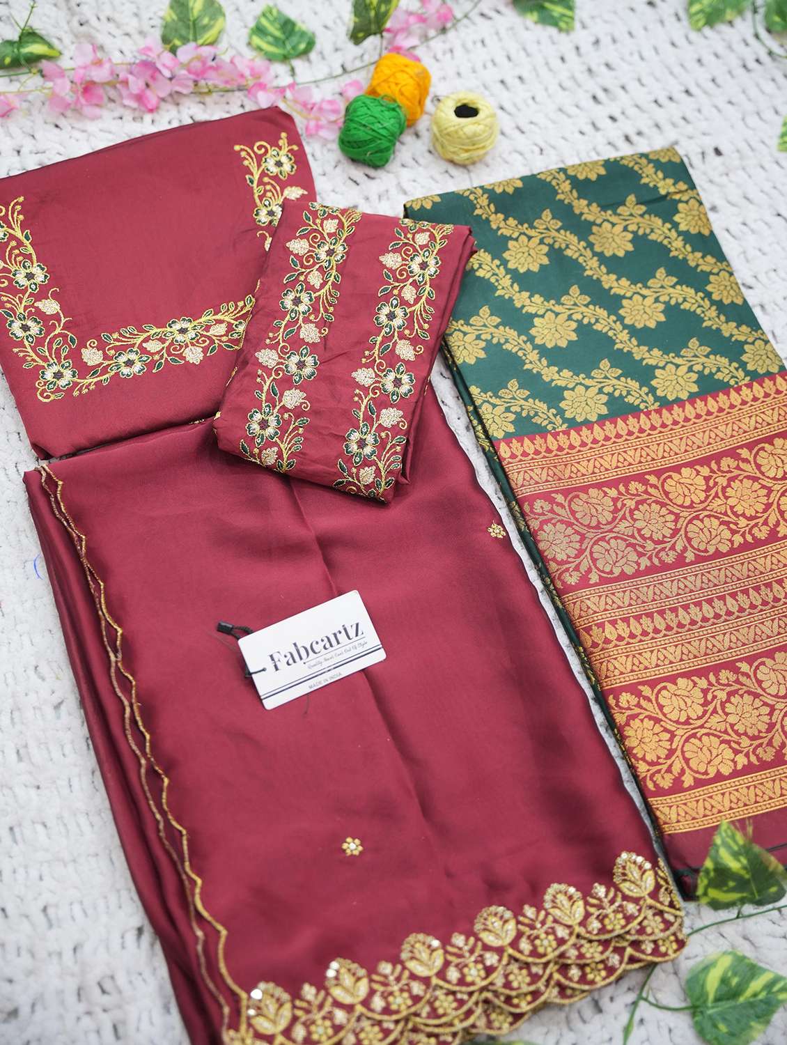 women self design south indian style unstitched lehenga choli - 22240756 -  Standard Image - 4