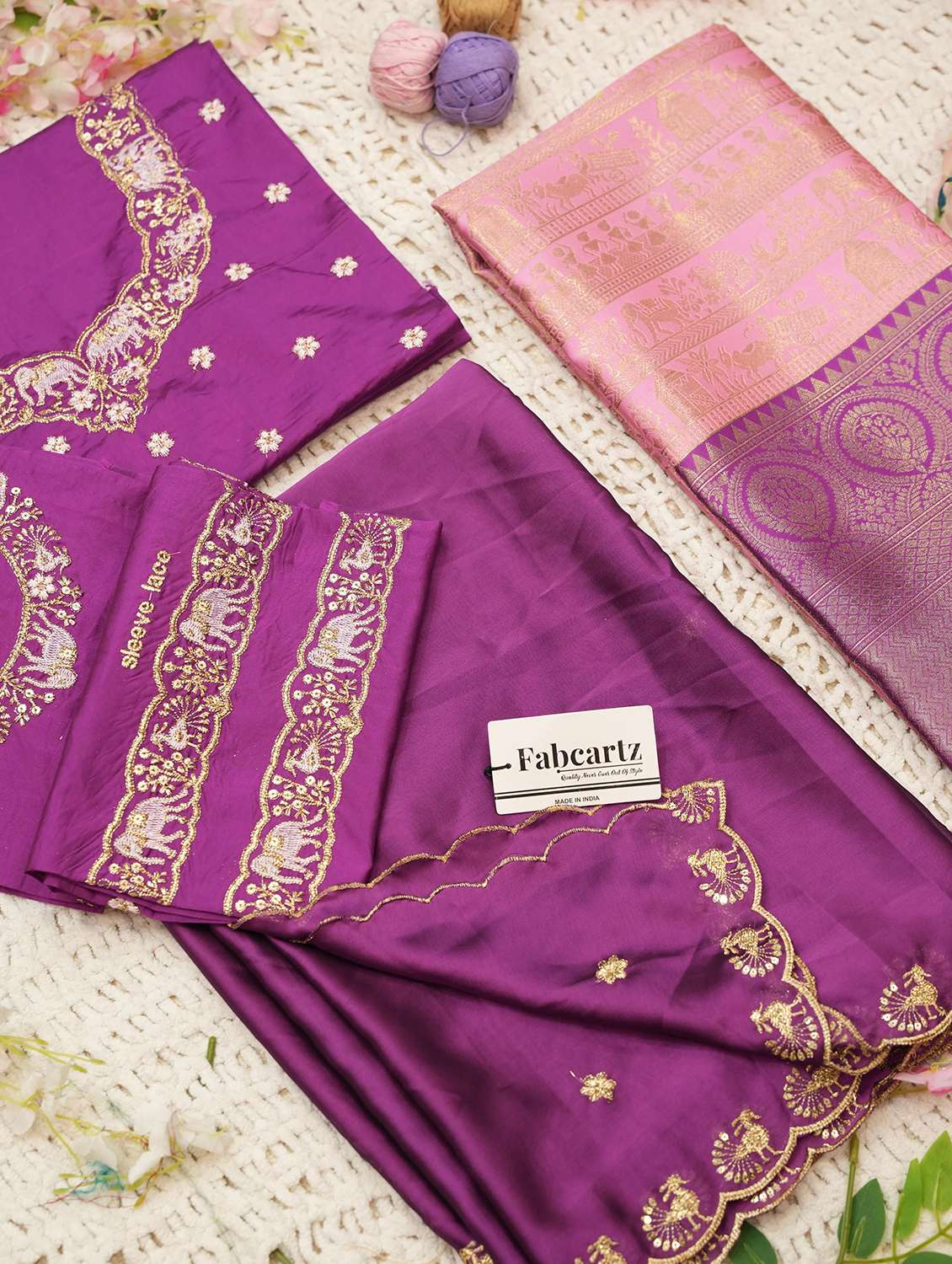 women self design south indian style unstitched lehenga choli - 22240761 -  Standard Image - 4