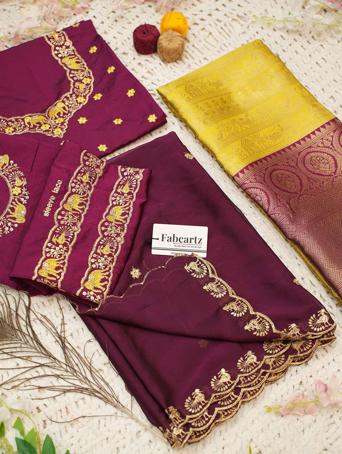 women self design south indian style unstitched lehenga choli - 22240765 -  Standard Image - 4