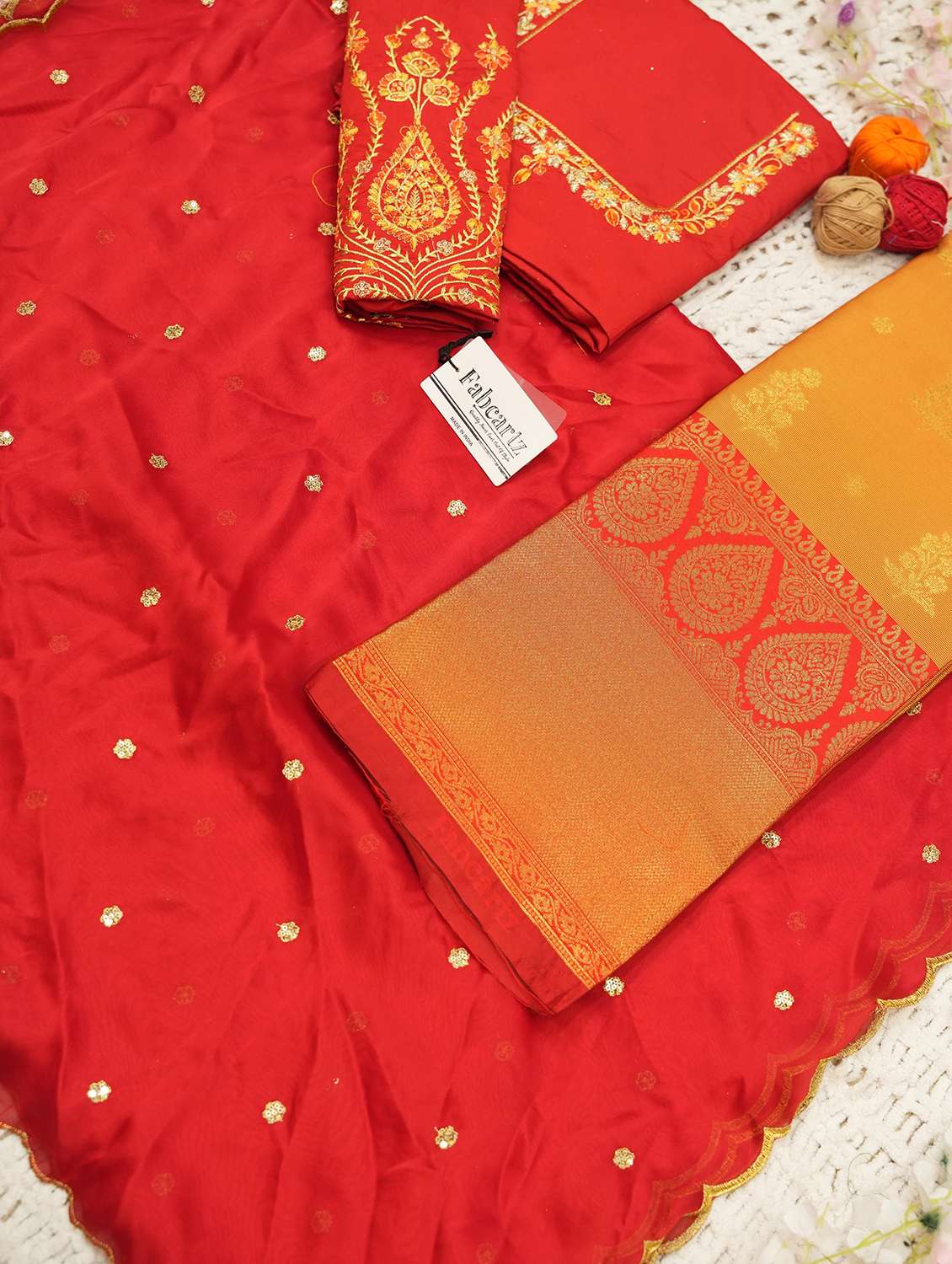 women self design south indian style unstitched lehenga choli - 22240768 -  Standard Image - 4