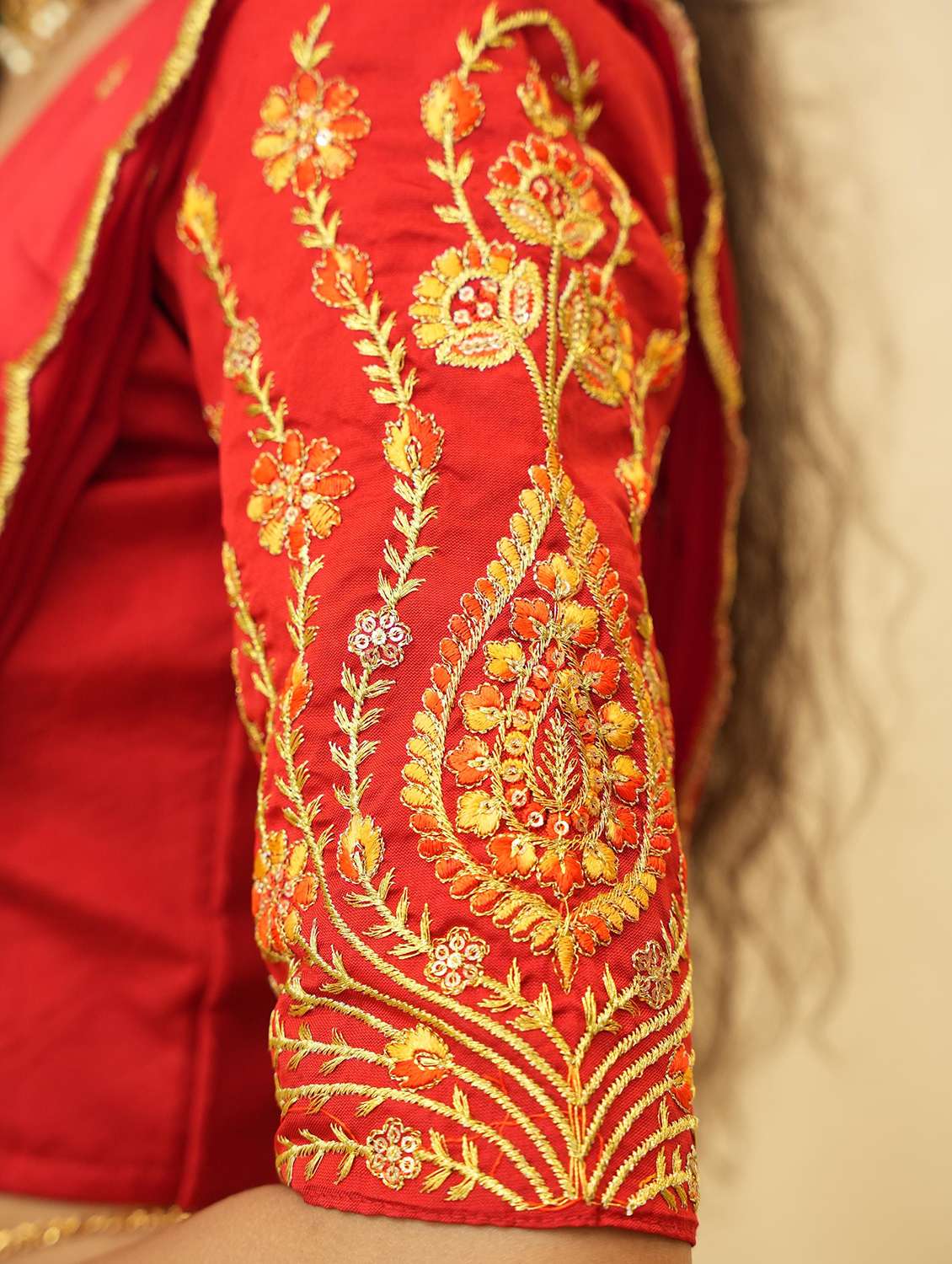 women self design south indian style unstitched lehenga choli - 22240769 -  Standard Image - 4