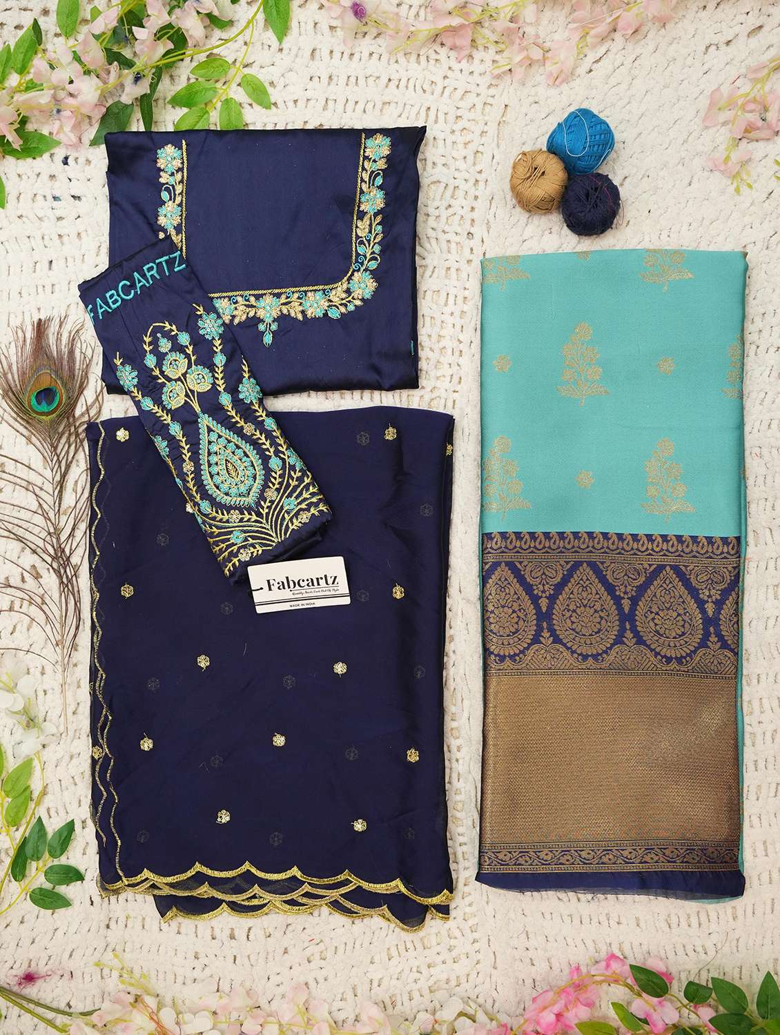 women self design south indian style unstitched lehenga choli - 22240772 -  Standard Image - 4