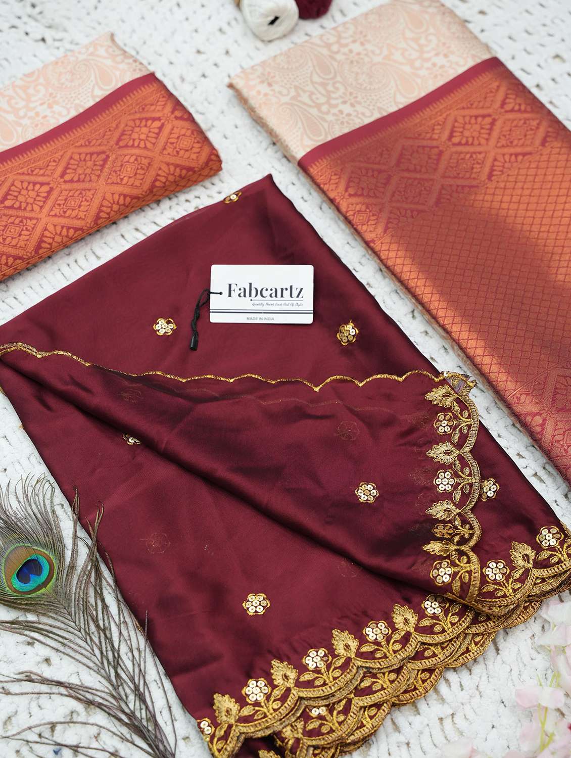 women self design south indian style unstitched lehenga choli - 22240785 -  Standard Image - 1