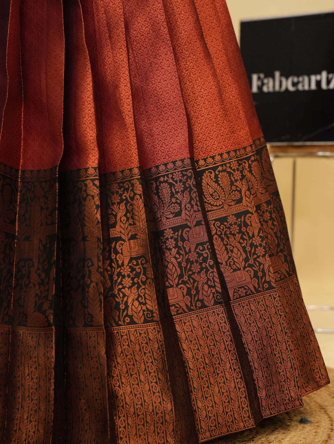 women self design south indian style unstitched lehenga choli - 22240793 -  Standard Image - 4