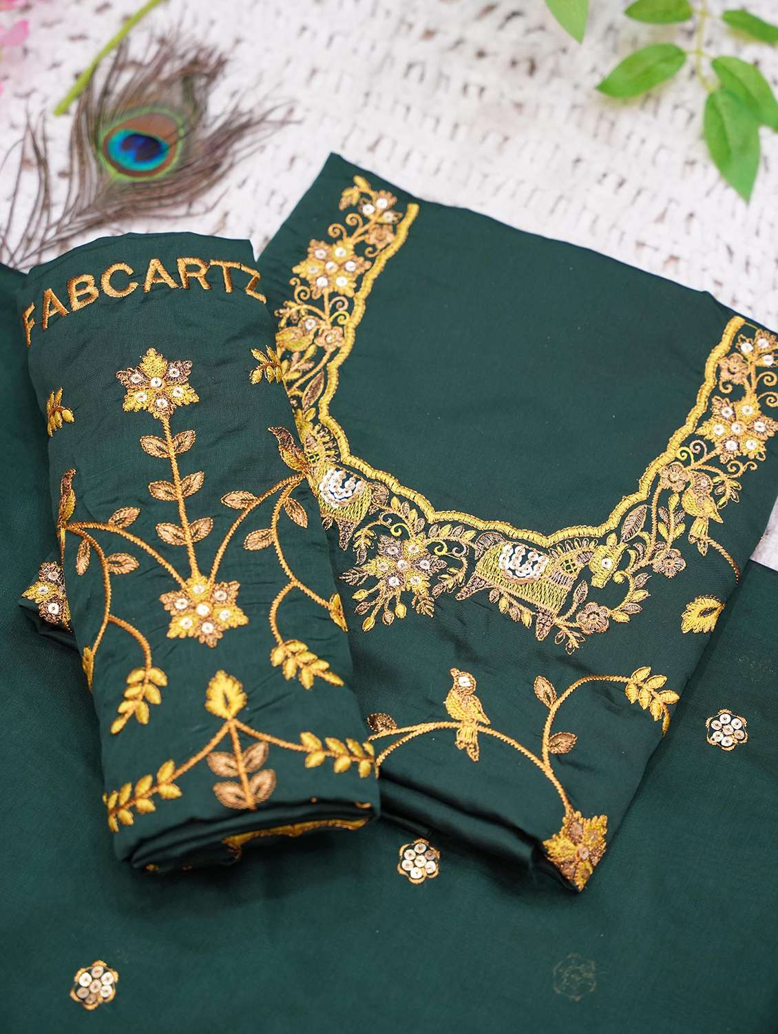 women self design south indian style unstitched lehenga choli - 22240794 -  Standard Image - 4