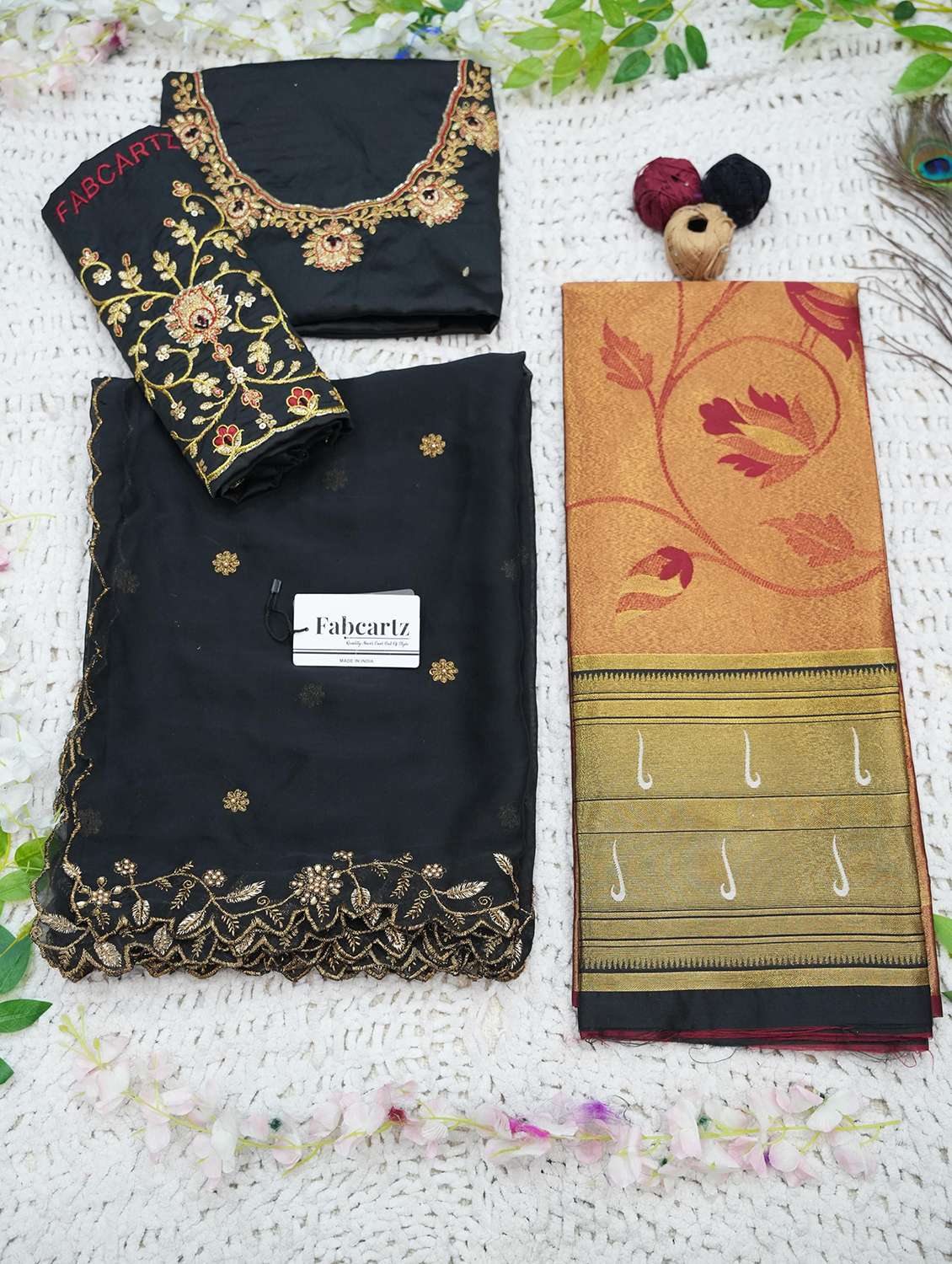 women self design south indian style unstitched lehenga choli - 22240796 -  Standard Image - 4