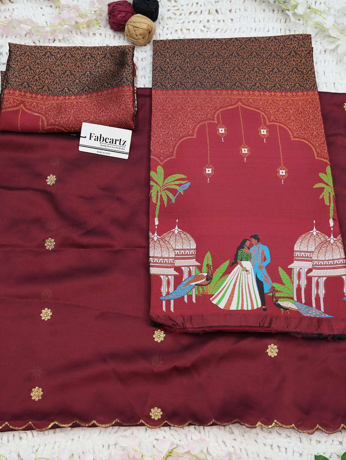 women self design south indian style unstitched lehenga choli - 22240810 -  Standard Image - 4