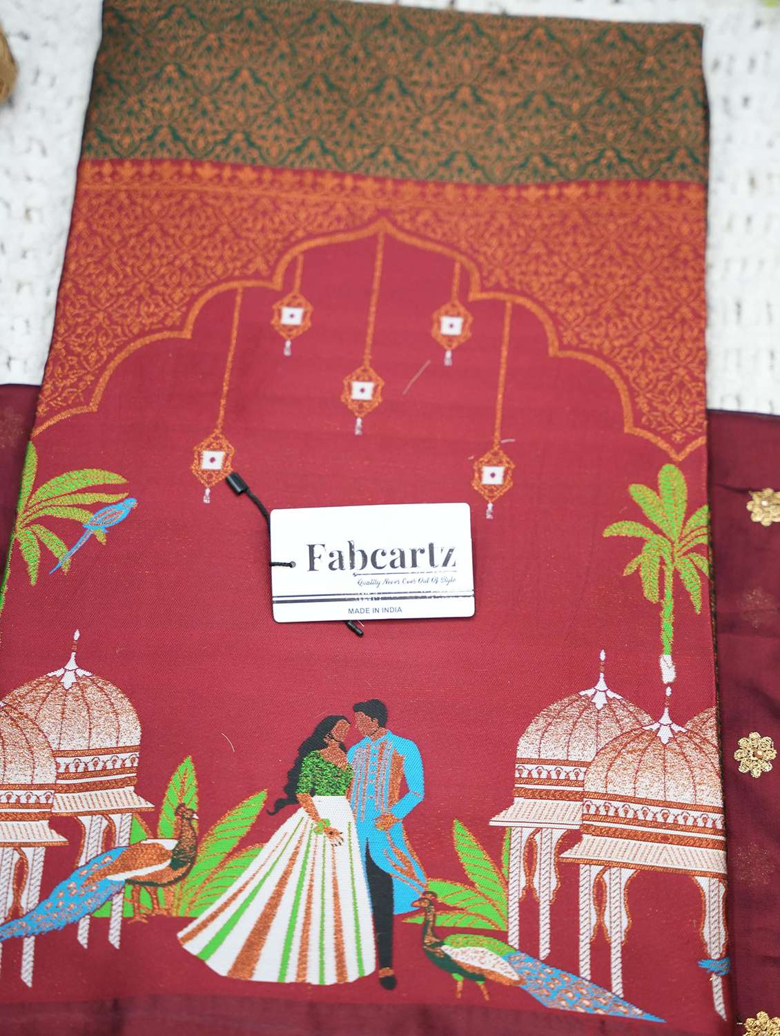 women self design south indian style unstitched lehenga choli - 22240812 -  Standard Image - 4