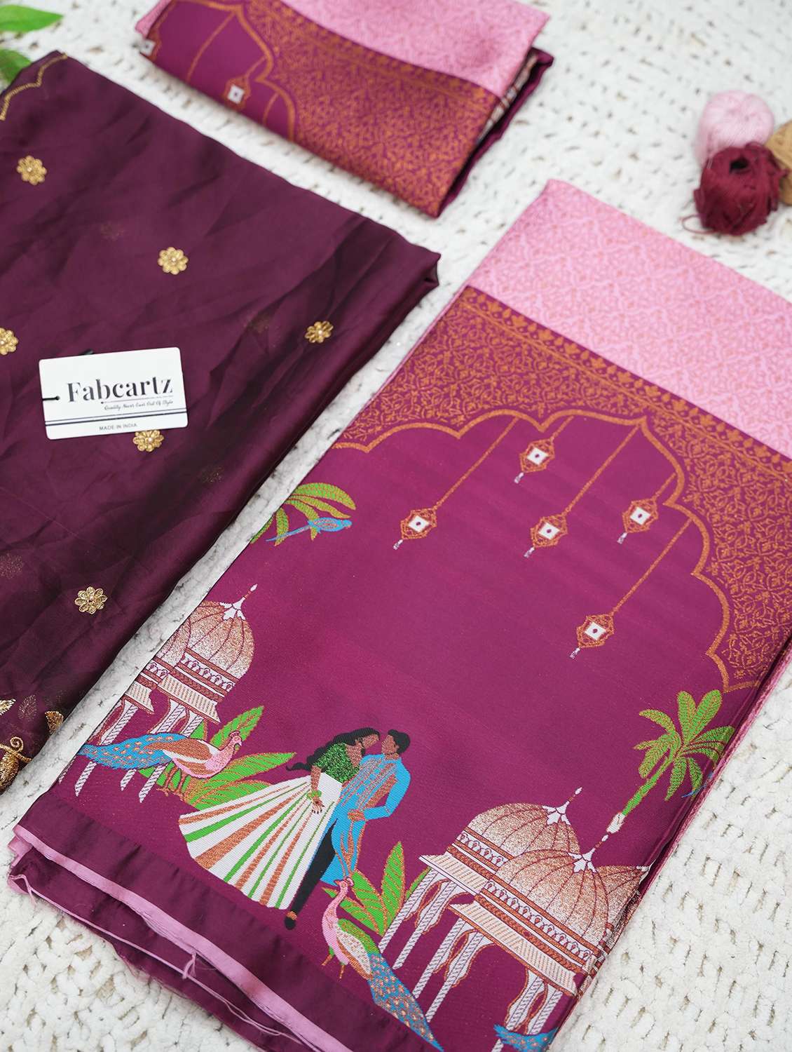 women self design south indian style unstitched lehenga choli - 22240814 -  Standard Image - 4