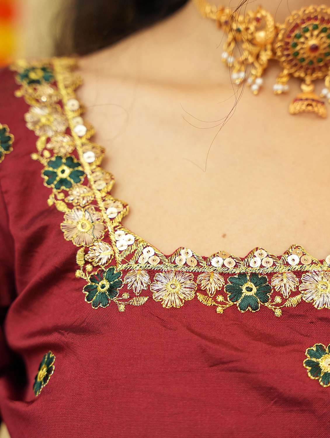 women self design south indian style unstitched lehenga choli - 22240849 -  Standard Image - 4