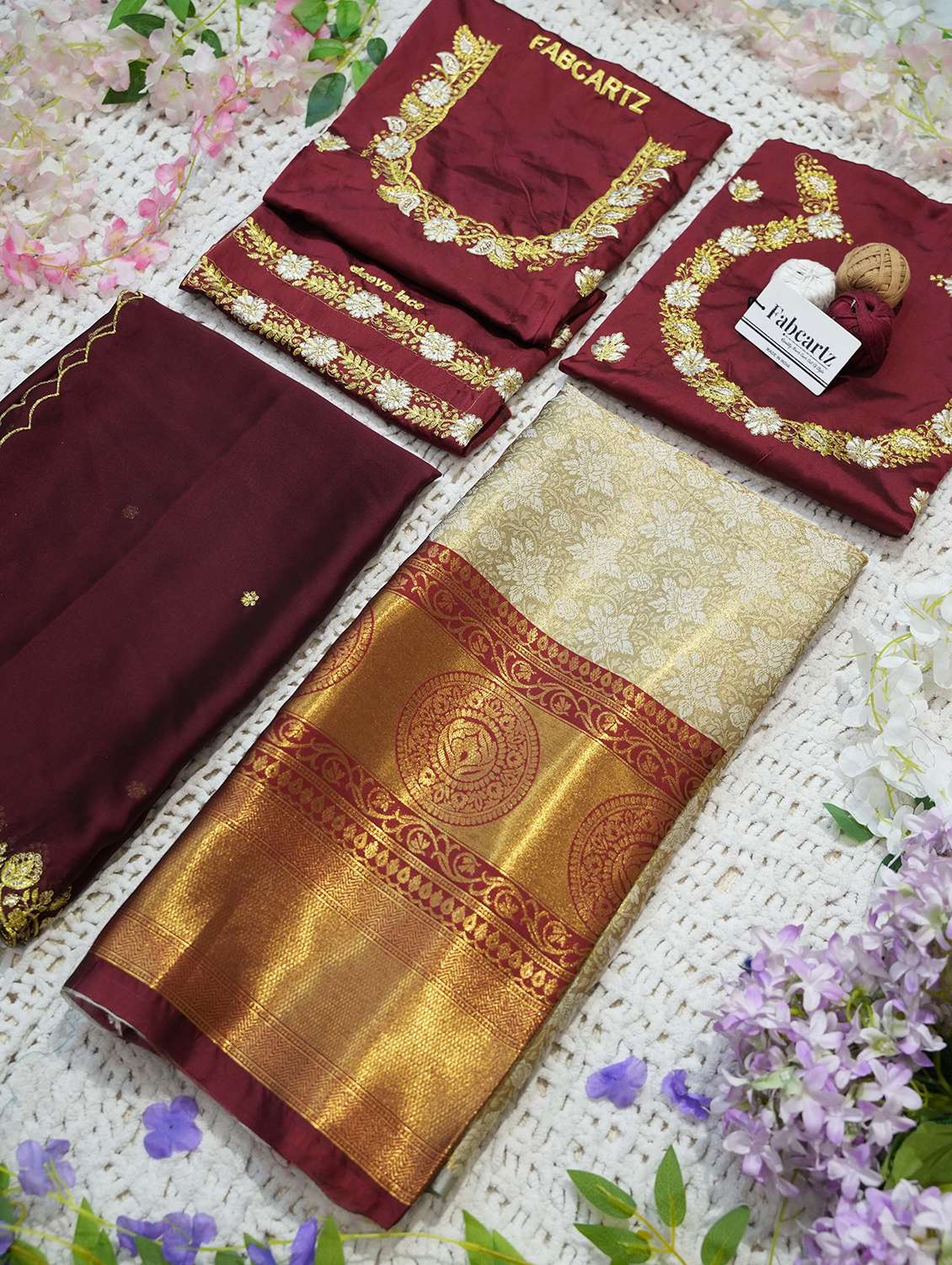 women self design south indian style unstitched lehenga choli - 22240856 -  Standard Image - 4